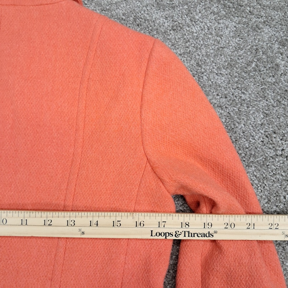 Talbots Womens Coral Orange Wool Blend Button Up‎ Jacket Blazer Size 4 ID5125 - Picture 6 of 9